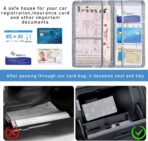 Ziciner Car Registration and Insurance Holder, Auto Card Document Glove Box Organizer with Magnetic Closure, Universal Vehicle Interior Accessories for Cars SUVs (Silver-Large) - Image 5