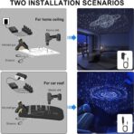 Split 4 Colors 12W Car Starlight Headliner Slim Kit 860pcs*0.02in*9.8ft with APP&RF Remote,RGBW Fiber Optic Starlight Kit,4 Port Engine Sound Activated Star Lights for Ceiling Car Roof/Home Decor - Image 6