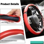 3 Pcs Carbon Fiber Car Steering Wheel Cover, Anti-Skid & Scratch-Proof,Segmented, Butterfly Thin Steering Wheel Cover Men/Women Universal Fit 14.5"-16" Wheel Covers for Cars/Truck/SUV - Image 4