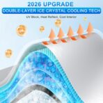 INSAUTO Custom Fit Windshield Sun Shade Accessories for Honda Fit 2007-2020, Foldable Front Window Sunshade, UV & Heat Reflector, Keeps Interior Cool, Includes Storage Bag - Image 2