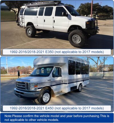 16"Wheel Simulators,16"8 Lug Stainless Steel Hubcaps with Wheel Lug Bolts Kit,Polished Finish,2Front Wheels/2Rear Wheels,Wheel Simulators Suitable for Ford E350/E450 (1992-2016,2018-2021;2017Not Fit) - Image 4