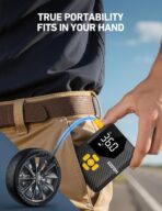 AstroAI L7 Mini Tire Inflator Portable Air Compressor,150 PSI Portable Tire Inflator for Car,Mini Bike Pump,Tire Inflator for Cars,Motorcycle,Bike,Ball with Tire Pressure Gauge&LED Lights - Image 4