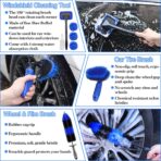 26Pcs Car Detailing Brush Set, Car Detailing Kit, Car Detailing Brushes, Car Cleaning Kit, Car Windshield Cleaning Tool, Professional Car Care kit - Car Wash Brush kit for Interior Exterior Wheels - Image 3