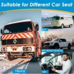 AEROiVi Car Seat Cushion with Back Support Pillow,Breathable 3D Air Mesh,Non-Slip Bottom, Lumbar Support Car Seat Cushion for Long Sitting,Comfort Car Seat Protector,Car Seat Pad Works with Truck,SUV - Image 8