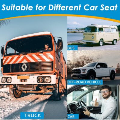 AEROiVi Car Seat Cushion with Back Support Pillow,Breathable 3D Air Mesh,Non-Slip Bottom, Lumbar Support Car Seat Cushion for Long Sitting,Comfort Car Seat Protector,Car Seat Pad Works with Truck,SUV - Image 8