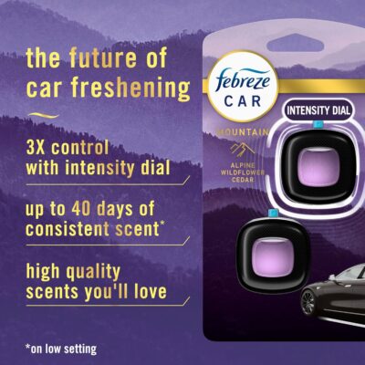 Febreze Car Mountain Scent Air Freshener Vent Clip, .07 oz, 2 Count - Image 2