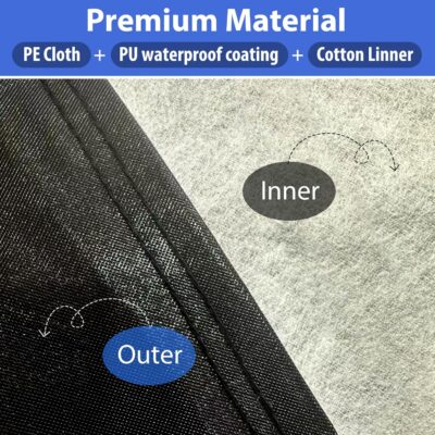 Half Car Cover Top, Hail Protector Car Cover with Cotton Liner, Sunroof & Windshield Cover for Ice and Snow, All Weather Vehicle Body Cover for Sun, Rain, Dust - Image 2