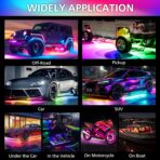 Underglow LED Lights for Cars 180 LEDs RGBI Neon Accent Strip Lights with 16 Million Colors DIY & Music Mode Underbody Exterior Lights Kit for RV SUV Truck Boat 12V - Image 6