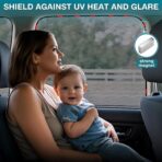 ZATOOTO Car Window Shade for Baby Car Sun Shade Side Window Breathable Mesh Sun Blocker for UV & Heat Glare Free Universal for Most Cars Easy Magnetic Installation Perfect for Camping Travel Napping - Image 4