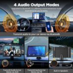 Volam 9" Wireless Carplay Screen for Car with 2.5K + 1080P Dash cam and Backup Camera Support Apple Carplay and Android Auto Car Play with Voice Assistant Bluetooth GPS Navigation AUX - Image 6