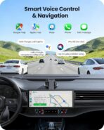 9.26" Portable CarPlay Screen for Apple Carplay & Android Auto with 4K Dash Cam & HD Backup Camera, Wireless Car Play with Strongest Bluetooth 5.2, OTA Updates, Voice Control, GPS Navigation - Image 3