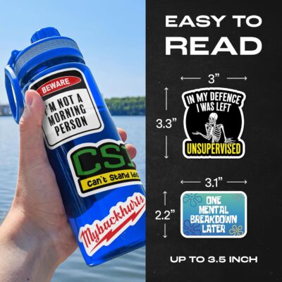 200 PCS Hard Hat Stickers for Adults (No Duplicates) Sarcastic, Meme, & Funny Stickers for Water Bottles, Toolbox, Helmet, & Hard Hat Accessories – Ideal for All Blue Collar Workers - Image 5