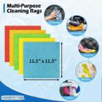 HOMERHYME Microfiber Towels for Cars, 24 Pack Microfiber Cleaning Cloths, 11.5"*11.5" Cleaning Rags Towels Bulk Absorbent Lint-Free, All-Purpose for Detailing, Office, Household Cleaning - Image 7