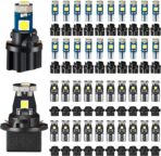 40 Pieces T5 T10 LED Bulbs Dash Lights with Twist Socket Instrument Dashboard LED Bulbs for Interior Car Lights Dashboard Instrument Panel Gauge Cluster Indicator Map Dome