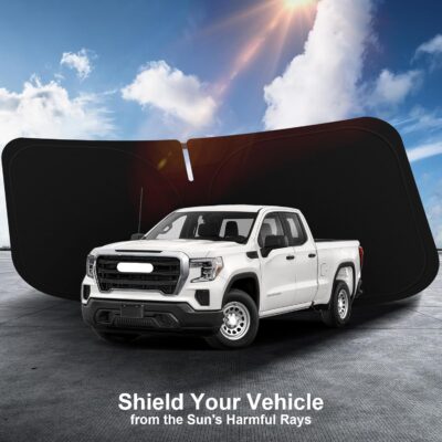 Car Sun Shade for 2019-2024 2025 2026 Chevy Silverado 1500 Windshield Sun Shade, Sun Visor Windshield Screen Cover for GMC Sierra Front Window Sunshade Foldable Auto Interior Accessories - Image 6