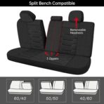3D Air-Mesh Car Seat Covers Full Set, Breathable and Split Bench Compatible Seat Covers for Cars, Universal Car Interior Covers for Most Cars Sedan Truck SUV(Black) - Image 5