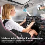 1Mii Bluetooth 5.3 Car Speaker, Handsfree Bluetooth Speakerphone for Cell Phone, Motion Auto On, Support Voice Assistant for Android and iOS, Wireless Audio Car Kit with Visor Clip - Image 3