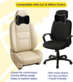 Goodyear Car Neck Pillow, Soft Memory Foam Headrest Pillow for Driving, Ergonomic Car Seat Headrest Cushion with Adjustable Strap, Breathable & Removable Cover, Neck Pain Relief, Black - Image 11