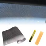 Car Windshield/Rear Window Sunshade Film - Static Cling & Reusable | Heat & UV Blocking | Gradient Black Design | 78.7" x 6" Universal | Tools Included (1 PCS)