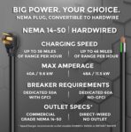 MACH 2:Fast Level 2 EV Charger 48 amp Garage-pro wall-Mount. Electric Vehicle Charging Station 4 Nema 14-50 Outlet. J1772 car Connector. Key Accessories: 30ft Cable & Tesla NACS evse Portable Adapter - Image 7