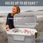 Coleman Classic Series Insulated Portable Cooler, Leak-Resistant Outdoor Hard Cooler Keeps Ice up to 5 Days, 52/70/120/150 Quart - Image 4