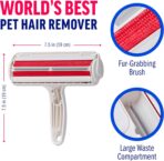 ChomChom Roller Pet Hair Remover – Original Size Reusable Lint Roller for Cat & Dog Hair on Furniture, Couch, Carpet, Car, Rugs & Bedding – Portable, Eco-Friendly (White) - Image 8