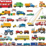 decalmile Transportation Cars Wall Decals Trucks Construction Cars Vehicle Wall Stickers Boys Bedroom Kids Room Playroom Wall Decor