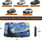 Windshield Sun Shade Umbrella for Car Front Window Sun Visor for Windshield Car Summer Accessories Protect Interior from UV Rays & Heat for Sedan, Compact SUV, Hatchbacks 57"*31" - Image 3