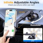 Romuto Phone Holders for Your Car Phone Holder Mount【Super Suction】Cell Phone Mount for Car Accessories for Women Men Windshield/Vent/Dash Truck Stand Desk Mount Clamp Holder for iPhone Samsung Camera - Image 5