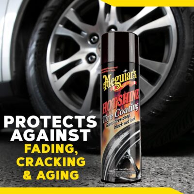 Meguiar's Hot Shine High Gloss Tire Coating - Get Long-Lasting Tire Protection and Glossy Tires with a Wet Look Shine, 3 Pack of 15 Oz Aerosol Cans - Image 7