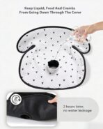2 Pack Waterproof Baby Piddle Pads Carseat Potty Training Car Seat Protector, Waterproof Infant Car Seat Liner Cover to Prevent Pee, Leakproof and Washable (Black and White) - Image 5