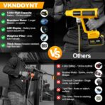 Cordless Pressure Washer with Faucet & Garden Hose Connector, 2 X 5.0AH Batteries, 2000PSI MAX Portable Pressure Washer with Brushless Motor, 4 Speed Adjustment LCD Touch Screen, 6-in-1 Nozzle - Image 7