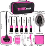 THINKWORK Pink Car Duster Interior Kit, Perfect Car Detailing Brush Kit for Cleaning Windows,Windshield,Dashboard and Air Vents Suitable for All Cars - Image 6