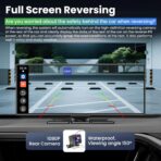 Largest 11.5 inch Wireless CarPlay Screen for Car,Built-in N-etflix/YouTube/TikTok and other apps,A-pple CarPlay & Android Auto screen with1080P Backup Camera/Navigation/Voice Control,for All Vehicles - Image 5