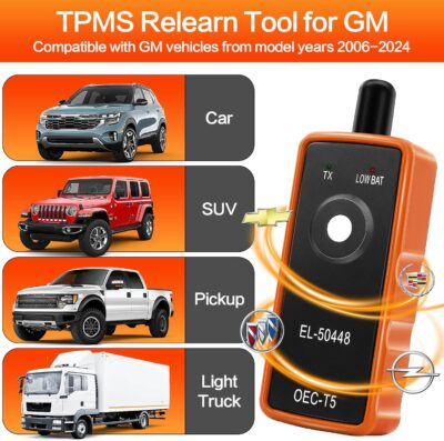 TPMS Relearn Tool for Car Tire Sensor, FIRSTOOL EL-50448 TPMS Reset Tool Tire Sensor Programmer, OEC-T5 TPMS Programming Tool Tire Pressure Sensor Reset Tool for GM Series Vehicles 2006-2026 - Image 9