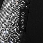 CAR PASS Bling Diamond Leather Car Seat Covers for 2 Front Interior Sets, Waterproof Shining Glitter Sparkly Crystal Universal Armrest Fit Automotive Truck SUV Cute Women Girl, Black Silver Rhinestone - Image 5