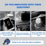 6 Port Fast USB Car Charger (PD+QC3.0),Cigarette Lighter USB Charger with LED Digital Display,Universal Car Charger Adapter Car Accessories Interior for Most 12V/24V Vehicles - Image 5