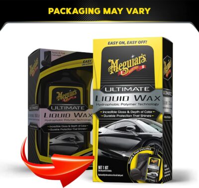 Meguiar's Ultimate Liquid Wax, Improved Liquid Car Wax Formula for Durable Protection that Shines, Premium Towel and Applicator Pad Car Accessories Included, 16 Oz Bottle - Image 6
