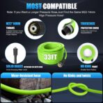 Pressure Washer 5000 PSI Adjustable Pressure, Power Cleaners Powered with 33ft Pressure Hose, 4 Nozzles and 500ml Foam Cannon, Cleaner Machine for Home, Light Blue - Image 6