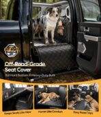 Wigoo Dog Car Seat Cover for Back Seat, 450lbs Hardbottom Dog Hammock, Waterproof & Anti-Scratch Backseat Protector for 1-4 Large/Medium Dogs, Seat Extender for SUV Medium Truck, Size-L, Black - Image 2