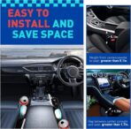 Car Seat Gap Filler Organizer, Universal PU Leather Car Seat Organizer with Cup Holder, Seat Gap Filler Storage Bag for Glasses, Phones, Keys, Cards and Small Items - Image 6