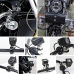 360°Adjustable Universal Motorcycle, ATV, 1-1/4", 1", 7/8", Fog Light Bracket Spotlight Lamp Mounting, CNC Aluminum Clamp Holder, Crash Bar Engine Guard Handlebar, Set of 2 - Image 2