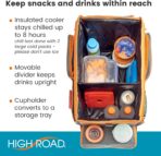 High Road CarHop Car Seat Organizer - Front Seat Organizer for Driver and Back Seat Organizer for Kids with Cup Holders, Study Tray Lid, Side Pockets and Cooler or File Compartment (Gray) - Image 4