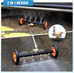 Undercarriage Pressure Washer Cleaner, 16 INCH 2-in-1 Pressure Washer Broom with Extension Wand, Wash Mitt, 9 Nozzles, 4000 PSI Under Car Pressure Washer Attachment for Cars, Trucks - Image 3