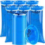 40 Pack Vomit Bags Disposable, Leak Resistant Barf Bags, Portable Blue Vomit Bag, 1000 Ml Emesis Puke Throw Up Nausea Motion Sickness Bag for Car, Aircraft, Taxi