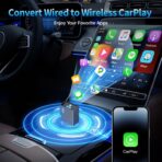 Wireless CarPlay Adapter for iPhone 2026 Upgrade - Stable Connection Convert Wired to Wireless Compatible with Cars 2018+, iOS 10+ (USB-C) - Image 5