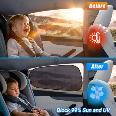 ZATOOTO Tesla Model Y Window Shades for Rear Window Sun Shade Semi Transparent Static Cling | Custom Fit 2020-2024 | 95% UV & Heat Block | Privacy Protection | No Adhesive, Tool-Free Install - Image 3