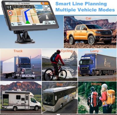 GPS Navigator for Car, Latest 2026 Map 7 inch Touch Screen Car GPS 256-16GB, Voice Turn Direction Guidance, Support Speed and Red Light Warning, North America Lifetime map Free Update(Black) - Image 3