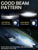 ZIMABLUE 7 inch LED Headlight 2PCS Cool White High Low Beam Plug and Play 7" round Headlights H6024 LED Headlight DOT Approved Compatible with Jeep Wrangler JK TJ CJ, Truck SUV etc (Reflector (2pcs)) - Image 4