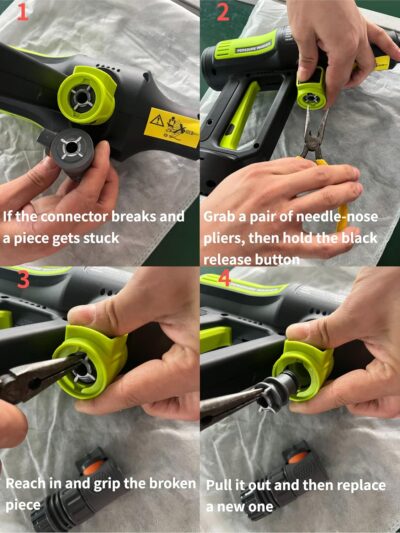 1200PSI Cordless Pressure Washer 2 Batteries - Brushless Cordless Power Washer with 6-in-1 Nozzle, Foam Cannon, LCD Display, Battery Pressure Washer for Patio, Car & Outdoor Cleaning - Image 8